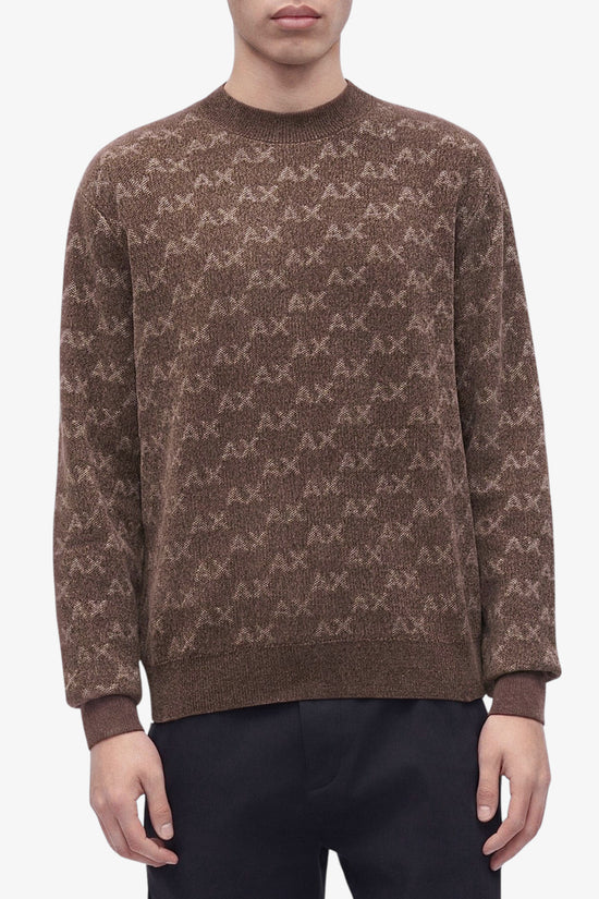  Maglione Girocollo Logo AX All-Over armani exchange 