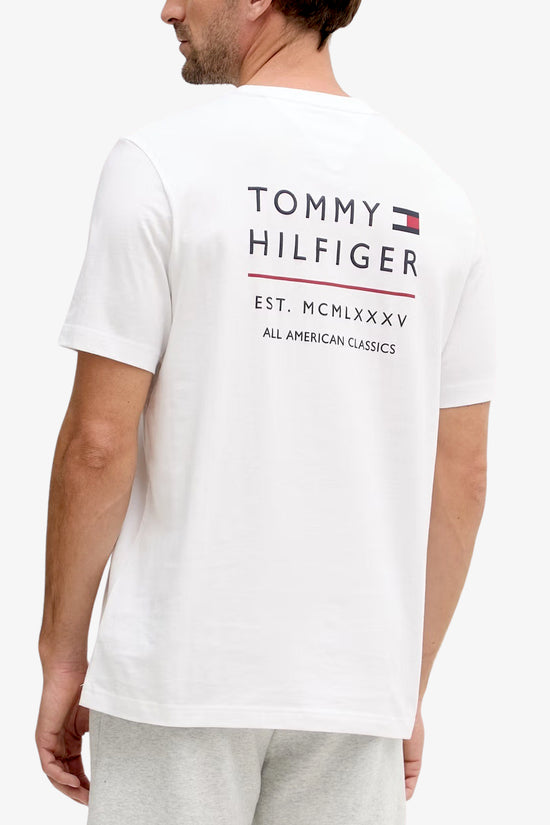  T-Shirt Maniche Corte Stampa Sul Retro-tommy hilfiger-Bianco-Special_-Mw0mw42370 ybr-1  