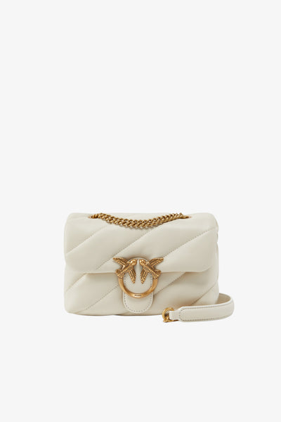 pinko Borsa A Tracolla Mini Love Bag Puff Maxi Quilt Bianco Donna