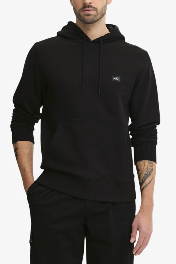 calvin klein jeans Felpa Con Cappuccio Stemma Logo Nero Uomo, foto 1