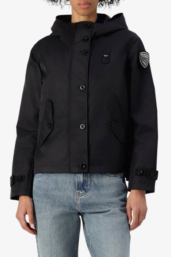  Giacca Full Zip Con Cappuccio Marcella blauer 