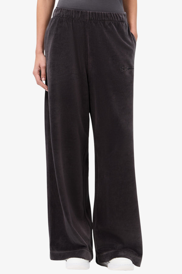 emporio armani ea7 Pantaloni Morbidi A Gamba Ampia Athletic Velour Grigio Donna, foto 1
