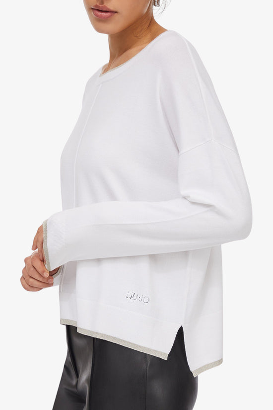  Maglione Leggero Bordi Lurex Scollo A Barchetta liu jo 