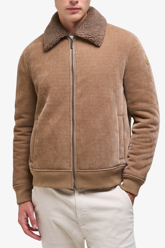  Giacca Full Zip In Velluto A Coste Con Dettagli In Eco-Shearling colmar 