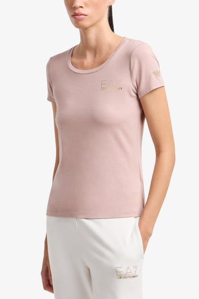 emporio armani ea7 T-Shirt Maniche Corte Evolution Stretch Rosa Donna