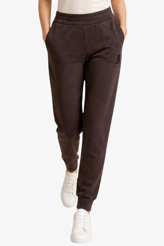  Pantaloni In Scuba Di Viscosa Logo AX Con Paillettes armani exchange 