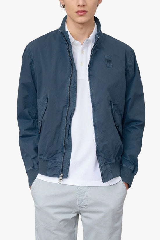  Giacca Bomber Full Zip Leggera Badger Dyed blauer 