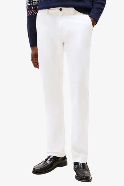 tommy hilfiger Pantaloni In Velluto A Coste Bianco Uomo