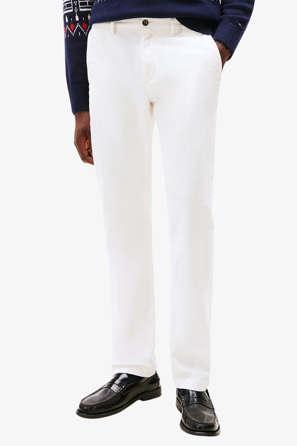 tommy hilfiger Pantaloni In Velluto A Coste Bianco Uomo, foto 1