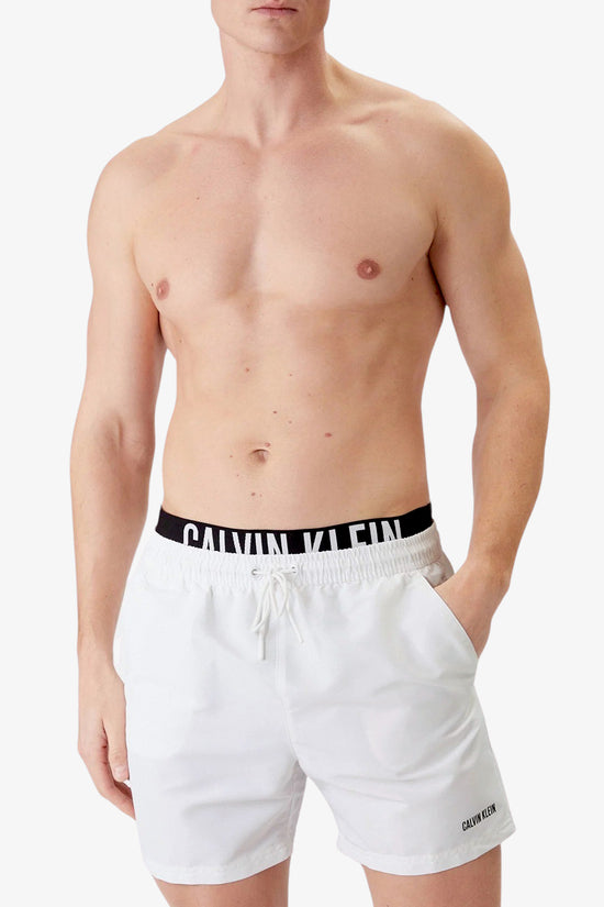  Boxer Mare Con Fascia In Vita Logata Doppia-calvin klein swimwear-Bianco-Special_-Lv00n61015 100-1  