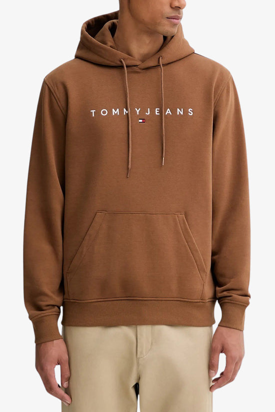  Felpa Con Cappuccio Logo Lineare Ricamato tommy jeans 