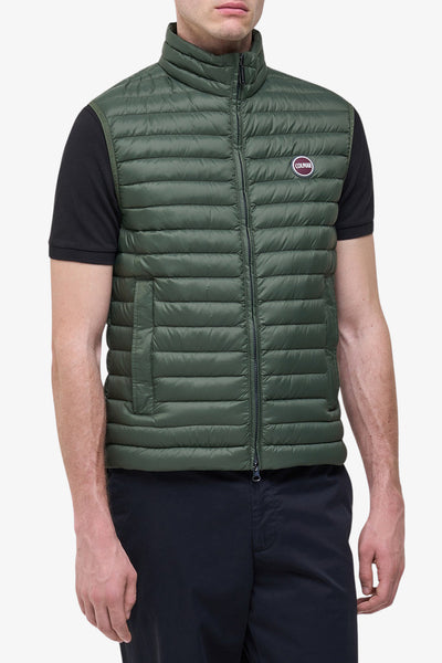 colmar Gilet Full Zip Imbottito In Piuma Leggera Verde Uomo, foto 1