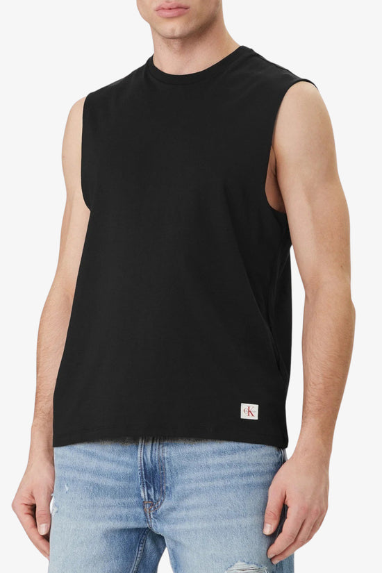  Canotta In Cotone Muscle Monologo-calvin klein jeans-Nero-Special_-Lv04rf273g ub1-1  