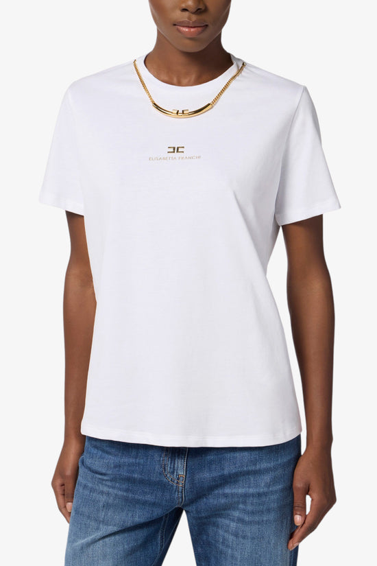  T-Shirt Maniche Corte Con Collana elisabetta franchi 