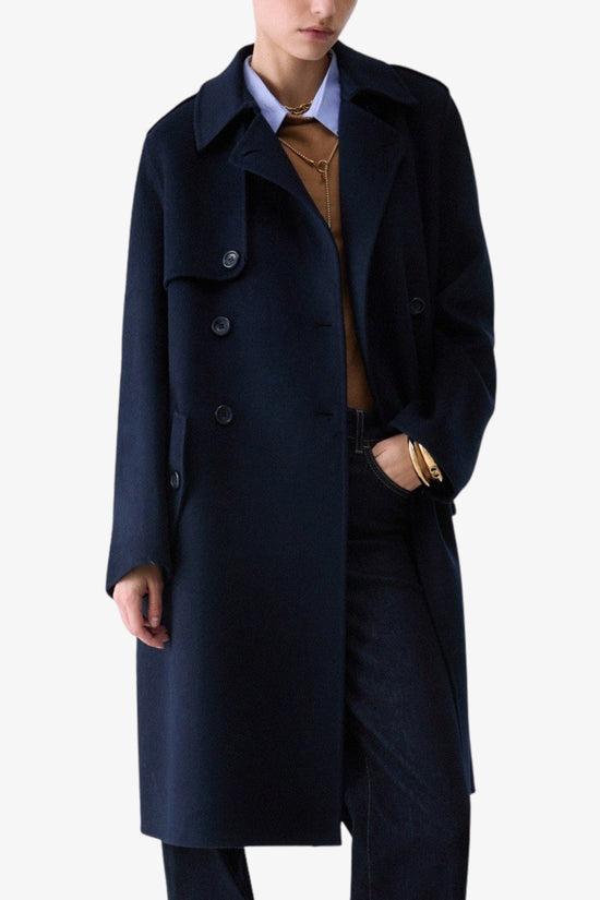  Cappotto Lungo In Lana-liu jo-Blu-Special_-Wf6006 t677a 93922-1  