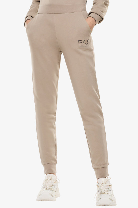  Pantaloni Logo Series Tono Su Tono Con Strass emporio armani ea7 