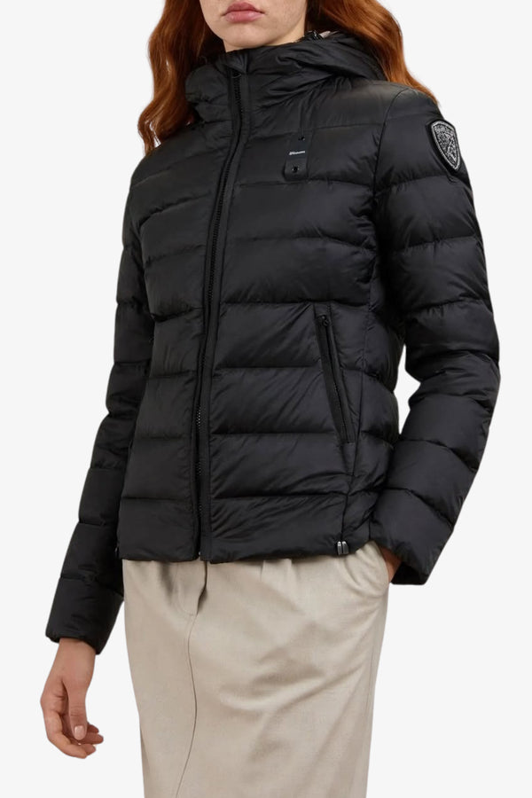 blauer Piumino Full Zip Con Cappuccio Charme Nero Donna, foto 1