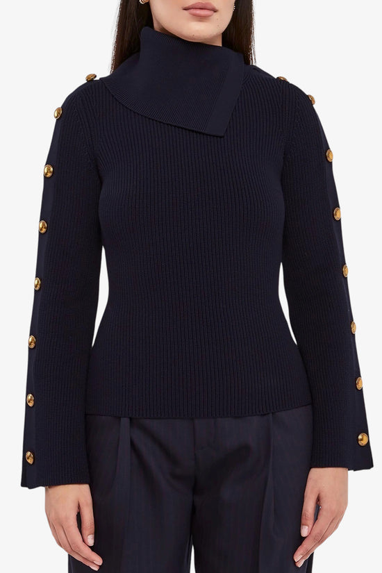  Maglione Con Bottoni Gioiello-elisabetta franchi-Blu-Special_-Mk03s66e2 h88-1  