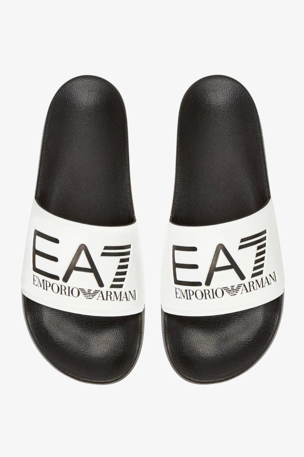 emporio armani ea7 Ciabatte Con Fascia E Big Logo Bianco Uomo, foto 1