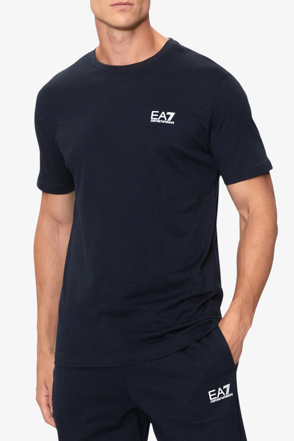 emporio armani ea7 T-Shirt Maniche Corte In Cotone Pima Core Identity Blu Uomo, foto 1