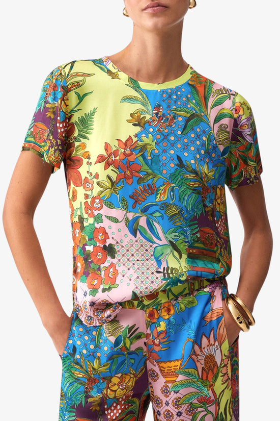  T-Shirt Maniche Corte In Raso Stampato liu jo 