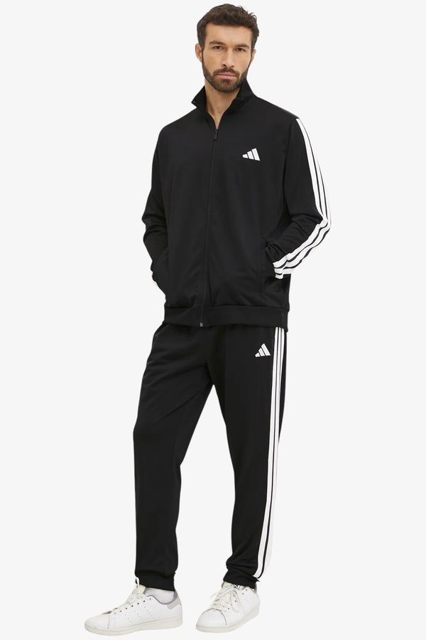 adidas performance Tuta Full Zip 3-Stripes Nero Uomo, foto 1