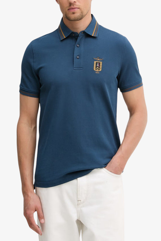  Polo Maniche Corte Piccolo Stemma Frecce Tricolori Ricamato aeronautica militare 