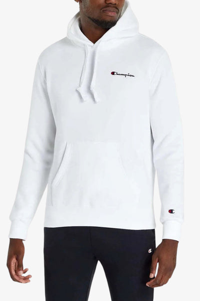 champion Felpa Con Cappuccio Logo Piccolo Ricamato Bianco Uomo, foto 1