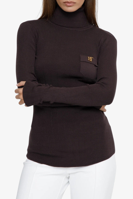  Dolcevita Maglione Con Ricami A Jour-elisabetta franchi-Marrone-Special_-Mk05b66e2 ev9-1  
