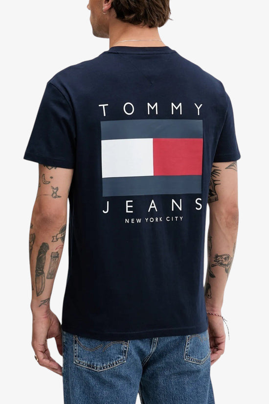  T-Shirt Maniche Corte Big Logo Bandiera Sul Retro tommy jeans 