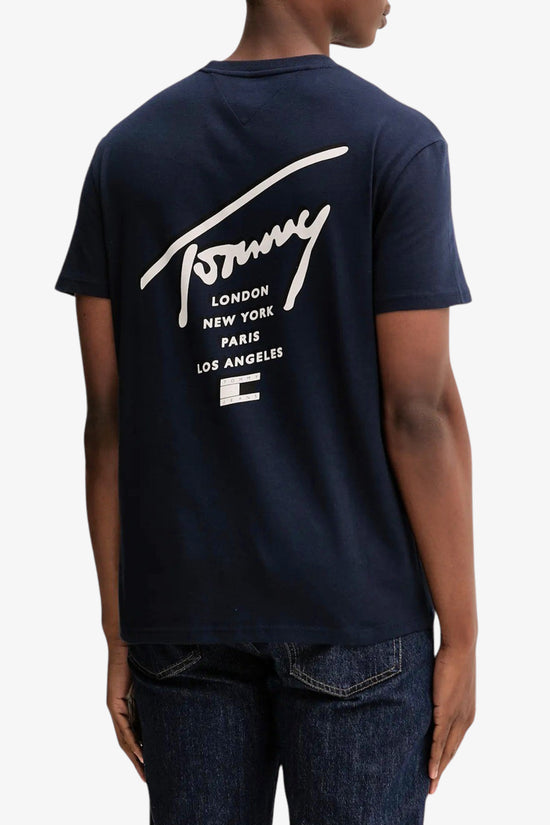  T-Shirt Maniche Corte Stampa Logo Firma tommy jeans 