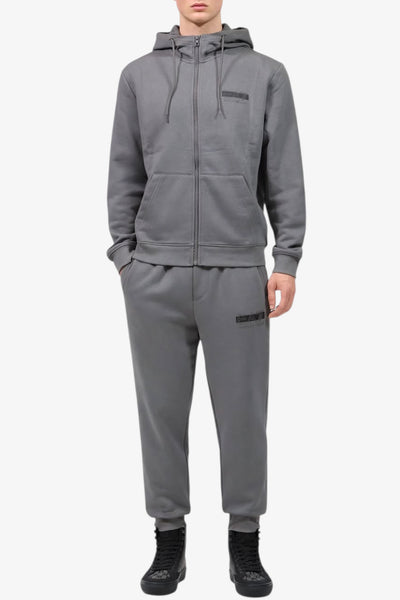 emporio armani ea7 Tuta Full Zip Con Cappuccio Visibility Grigio Uomo