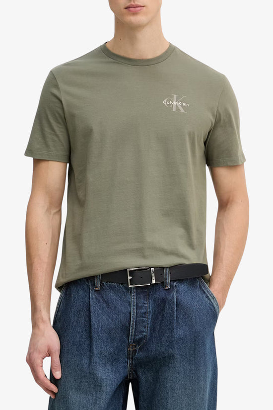  T-Shirt Maniche Corte Logo Monogramma-calvin klein jeans-Verde-Special_-Lv04rf278g ldy-1  