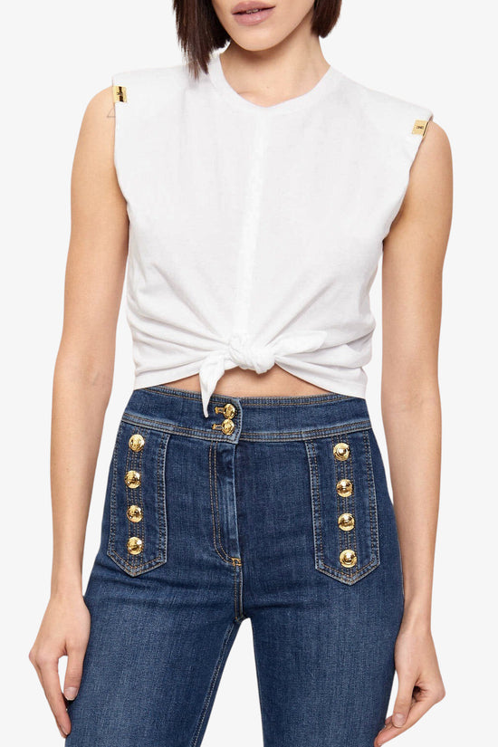  T-Shirt In Jersey Con Nodo elisabetta franchi 