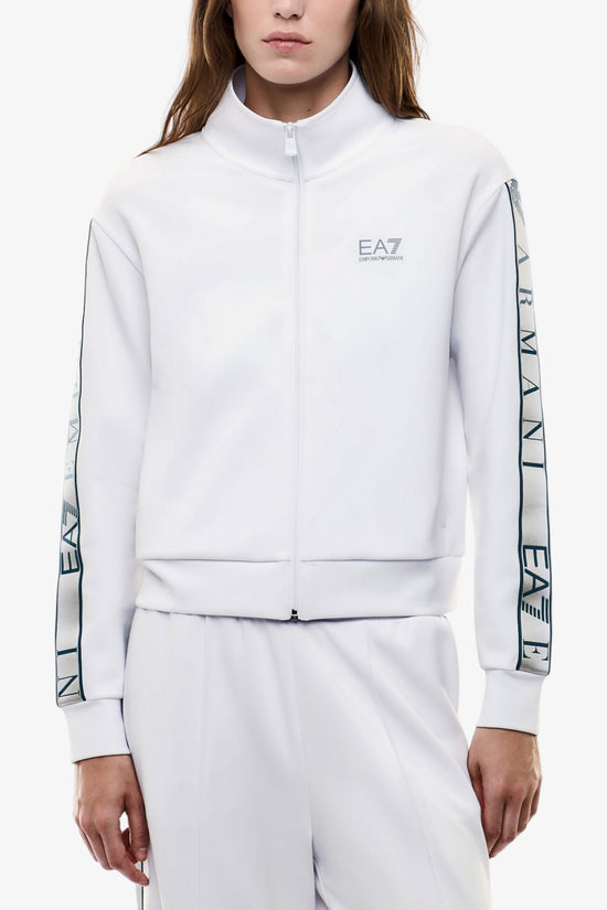  Felpa Full Zip Dynamic Athlete In Tessuto Tecnico Natural VENTUS7 Con Bande Logo-emporio armani ea7-Bianco-Special_-7w001152 af12501 u0002-1  