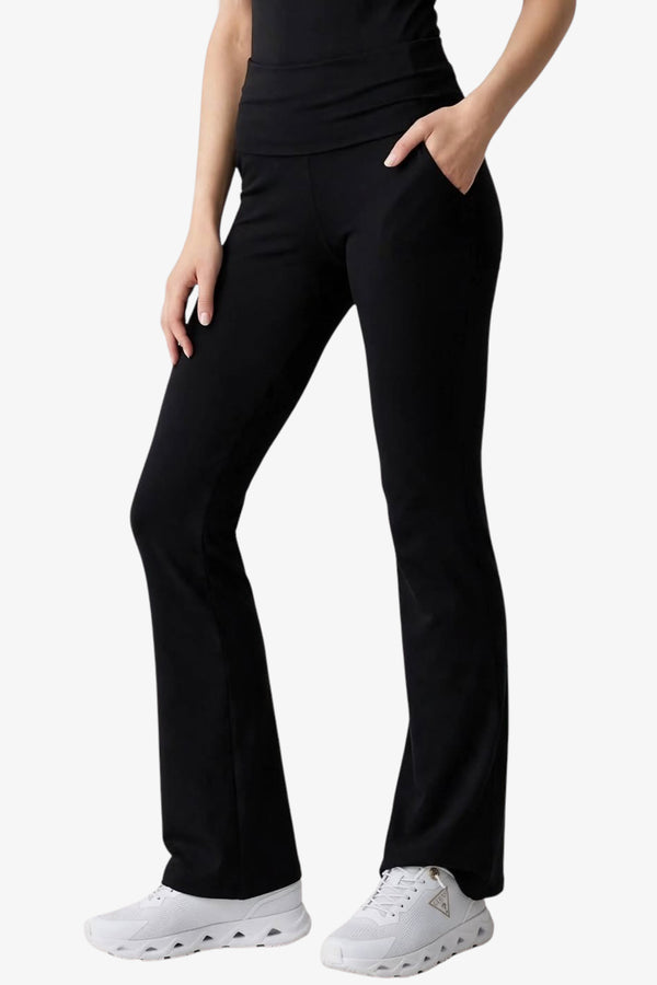 guess Leggings Flare Lotus Nero Donna, foto 1