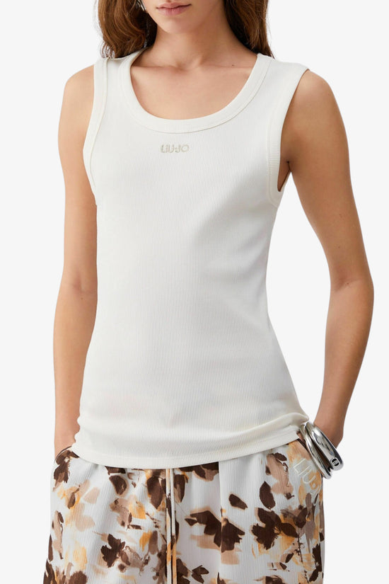  Canotta A Costine Logo Piccolo Ricamato liu jo 