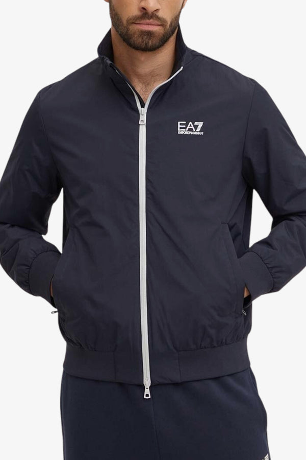emporio armani ea7 Giacca Full Zip Core Identity In Tessuto Tecnico Blu Uomo, foto 1