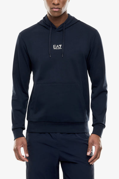 emporio armani ea7 Felpa Con Cappuccio Core Identity Blu Uomo, foto 1