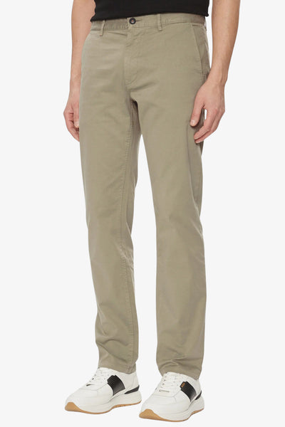 boss Pantaloni Chino Slim Fit In Cotone Elasticizzato Beige Uomo