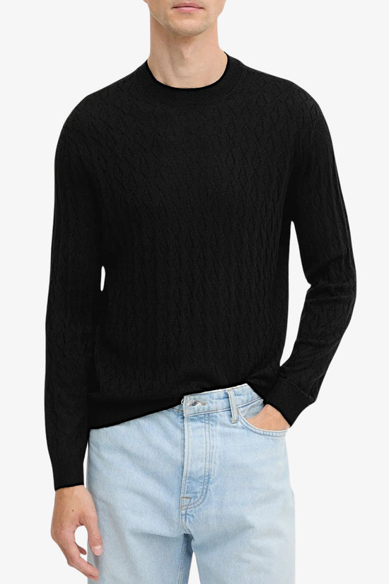  Maglione Girocollo In Misto Lana Logo AX All-Over armani exchange 