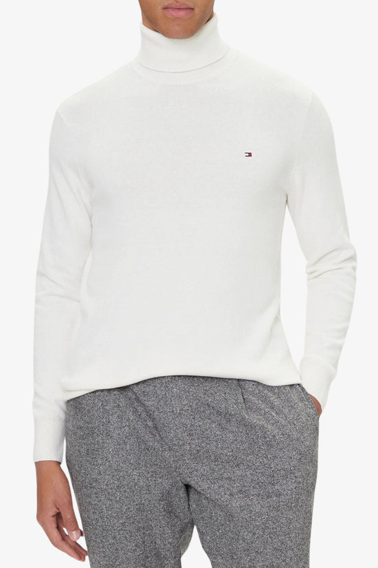  Dolcevita Maglione In Misto Cashmere Con Logo Bandierina Ricamato tommy hilfiger 