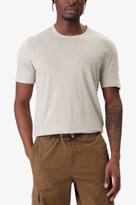  T-Shirt Maniche Corte In Cotone Fiammato Tegood boss 
