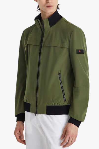 peuterey Giacca Bomber Full Zip Stretch Con Dettagli A Contrasto Potosi SRT 02 Verde Uomo