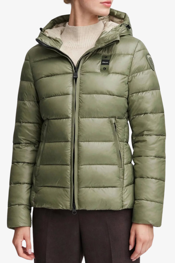 blauer Piumino Full Zip Con Cappuccio In Ovatta Termica Caroll Verde Donna, foto 1