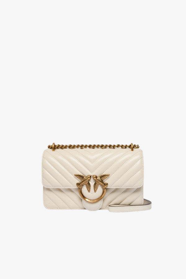 pinko Borsa A Tracolla Mini Love Bag One Chevron Bianco Donna, foto 1