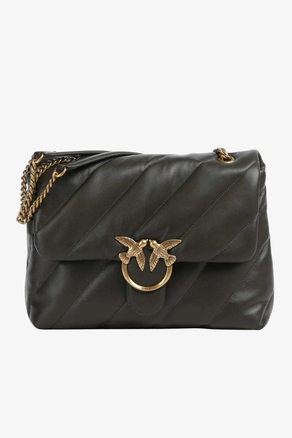 pinko Borsa A Tracolla Big Love Bag Puff Maxi Quilt Verde Donna, foto 1