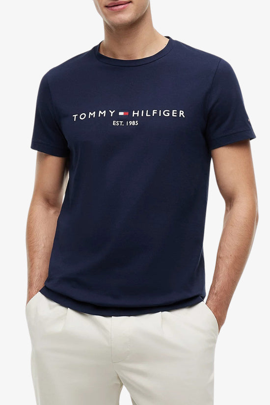  T-Shirt Maniche Corte Grande Logo Ricamato-tommy hilfiger-Blu-Special_-Mw0mw11797 dcc-1  