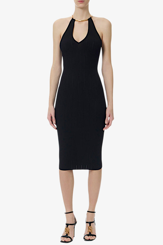  Vestito In Maglia A Jour Con Dettaglio Gioiello elisabetta franchi 