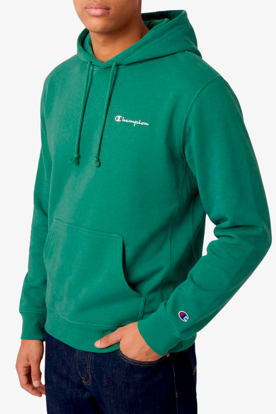  Felpa Con Cappuccio Logo Piccolo Ricamato champion 